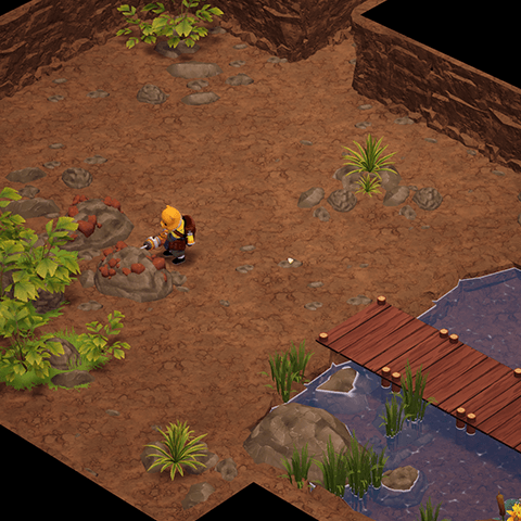 Mining iron ore in a discovered cave